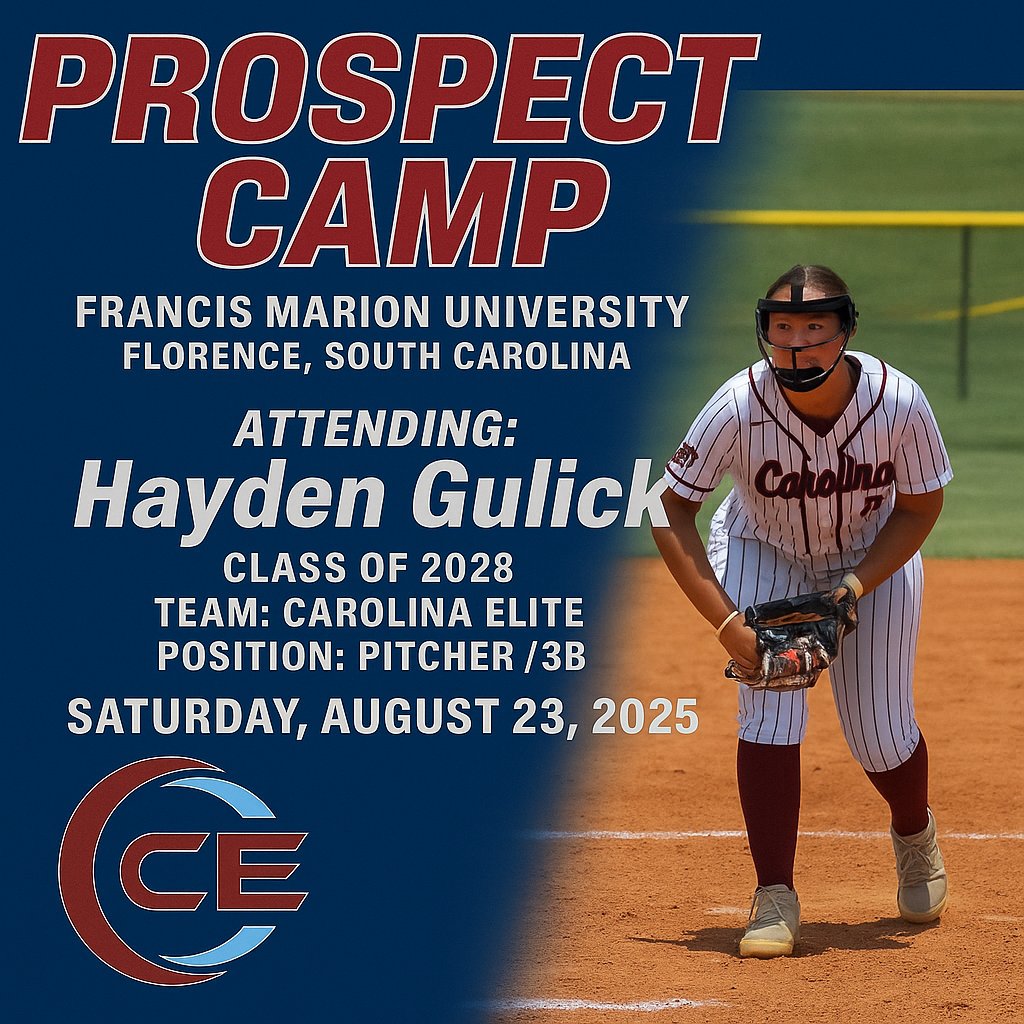 #BeElite <a href="/HaydenGulick/">Hayden Gulick</a> <a href="/francismarionu/">Francis Marion University</a> <a href="/CarEliteNCorg/">@CarolinaEliteOrg</a>