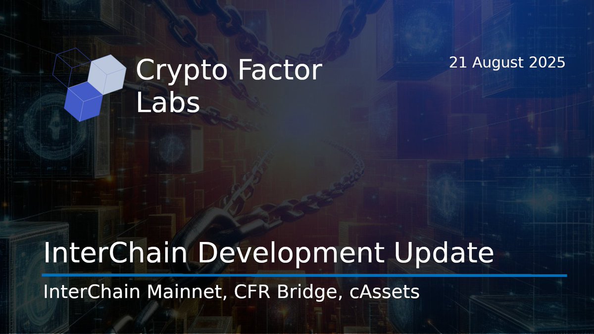 InterChain, CFR, and cAssets

A lot has happened since our last development update, and our team has worked tirelessly since the inception of the InterChain mainnet. In this week's update, we will walk you through the latest developments.

InterChain Mainnet
Since the minting of