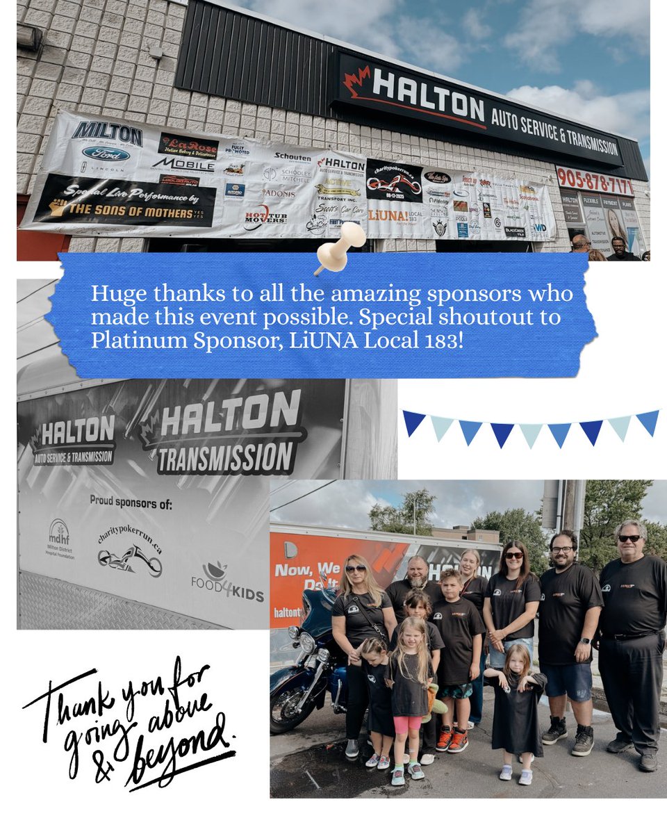 🏍️ 15 Years Strong! Thank you to the Kulla family, Halton Auto Service &amp; Transmission, Platinum Sponsor LiUNA Local 183, and all riders, sponsors &amp; volunteers who made the Charity Poker Run possible. 💙 Every mile supports healthcare close to home. mdhf.ca