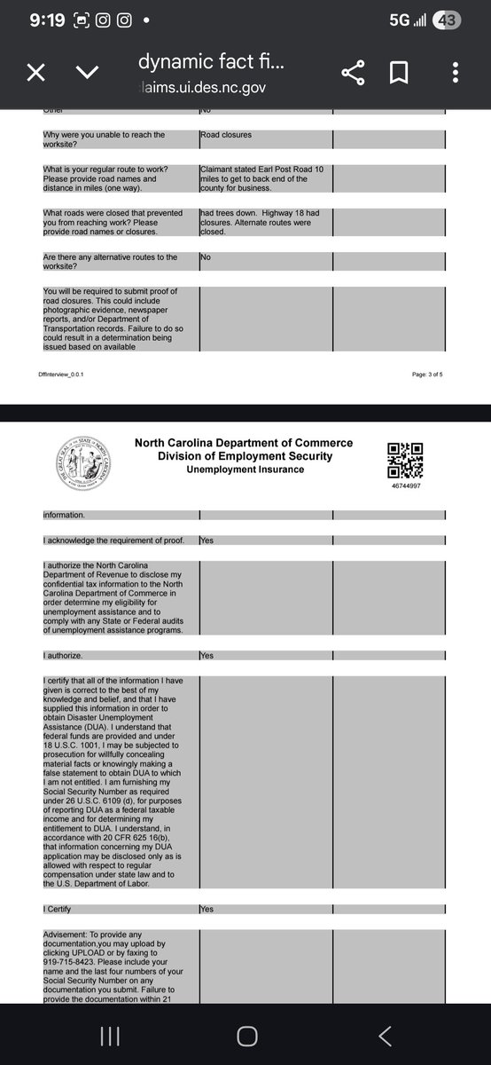 PoeisREALER's tweet photo. @NCCommerce @ncIMPACTsog @NC_Governor I need help...i have the proper dates for when I filed for my DUA unemployment is trying to ignore it because they paid ui for my business...ain't my fault https://t.co/s09qlTyjWF