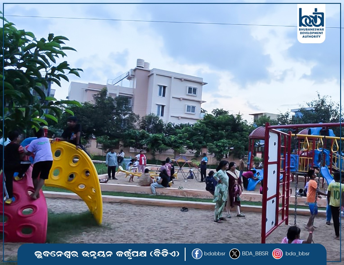 BDA_BBSR's tweet photo. BDA parks feature designated play areas where children can safely play, relax &amp; enjoy their time outdoors. #Bhubaneswar #BDAParks https://t.co/8flOM0vKq8