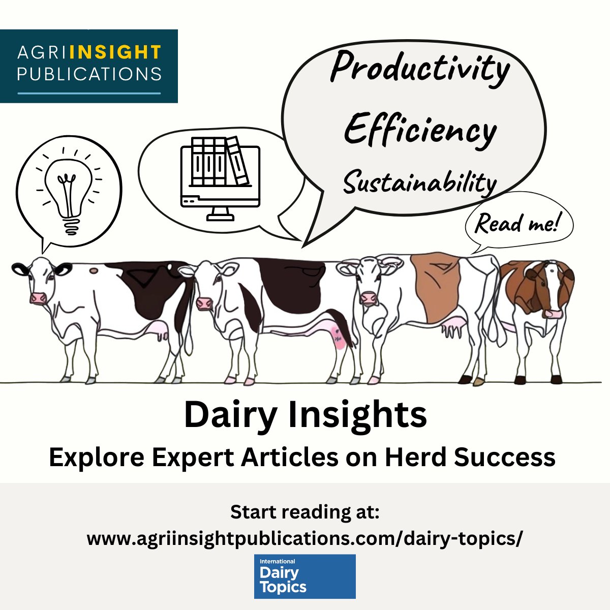 Dairy farming: building herd success through health, nutrition &amp; management. 

Explore insights from International Dairy Topics on productivity, milk quality &amp; cow wellbeing: agriinsight.link/WebsiteDairyIn…

#dairyfarming #milkproduction