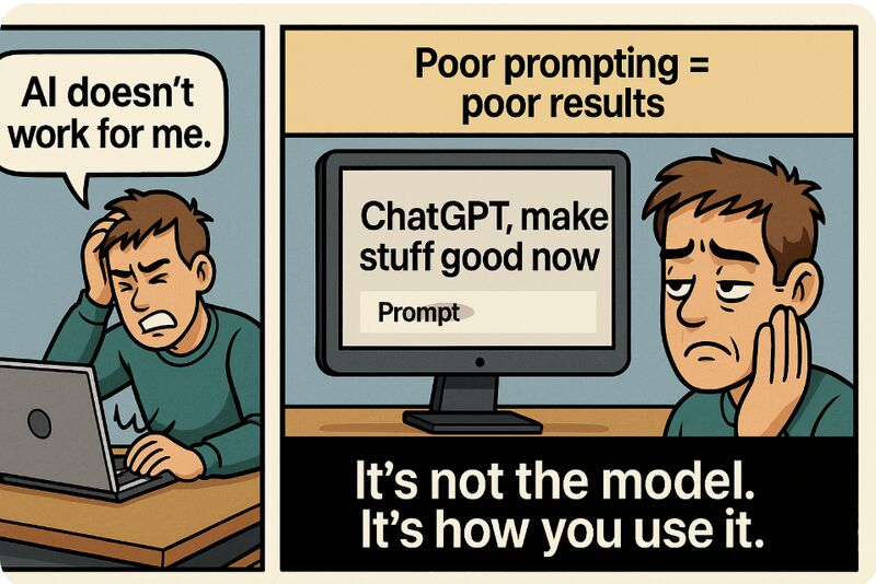 LucaZambello's tweet photo. “AI doesn’t work for me.”
“I’ve tried it, it’s not that good.”
“It’s not ready yet.”

I hear this all the time. But the issue isn’t the model.
It’s how you use it. 🧵 https://t.co/mw8DL9aSYJ