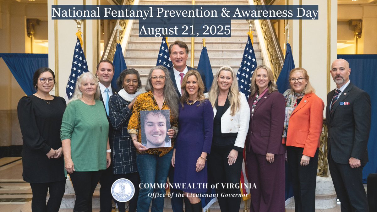 Lt. Governor of Virginia - Winsome Earle-Sears (@winsomesears) on Twitter photo On National Fentanyl Prevention and Awareness Day, we recognize the devastation and loss caused by fentanyl not only in Virginia but across the country. Thank you to <a href="/GovernorVA/">Governor Glenn Youngkin</a> Youngkin, First Lady Suzanne S. Youngkin, Attorney General Miyares, and our entire Administration for On National Fentanyl Prevention and Awareness Day, we recognize the devastation and loss caused by fentanyl not only in Virginia but across the country. Thank you to <a href="/GovernorVA/">Governor Glenn Youngkin</a> Youngkin, First Lady Suzanne S. Youngkin, Attorney General Miyares, and our entire Administration for