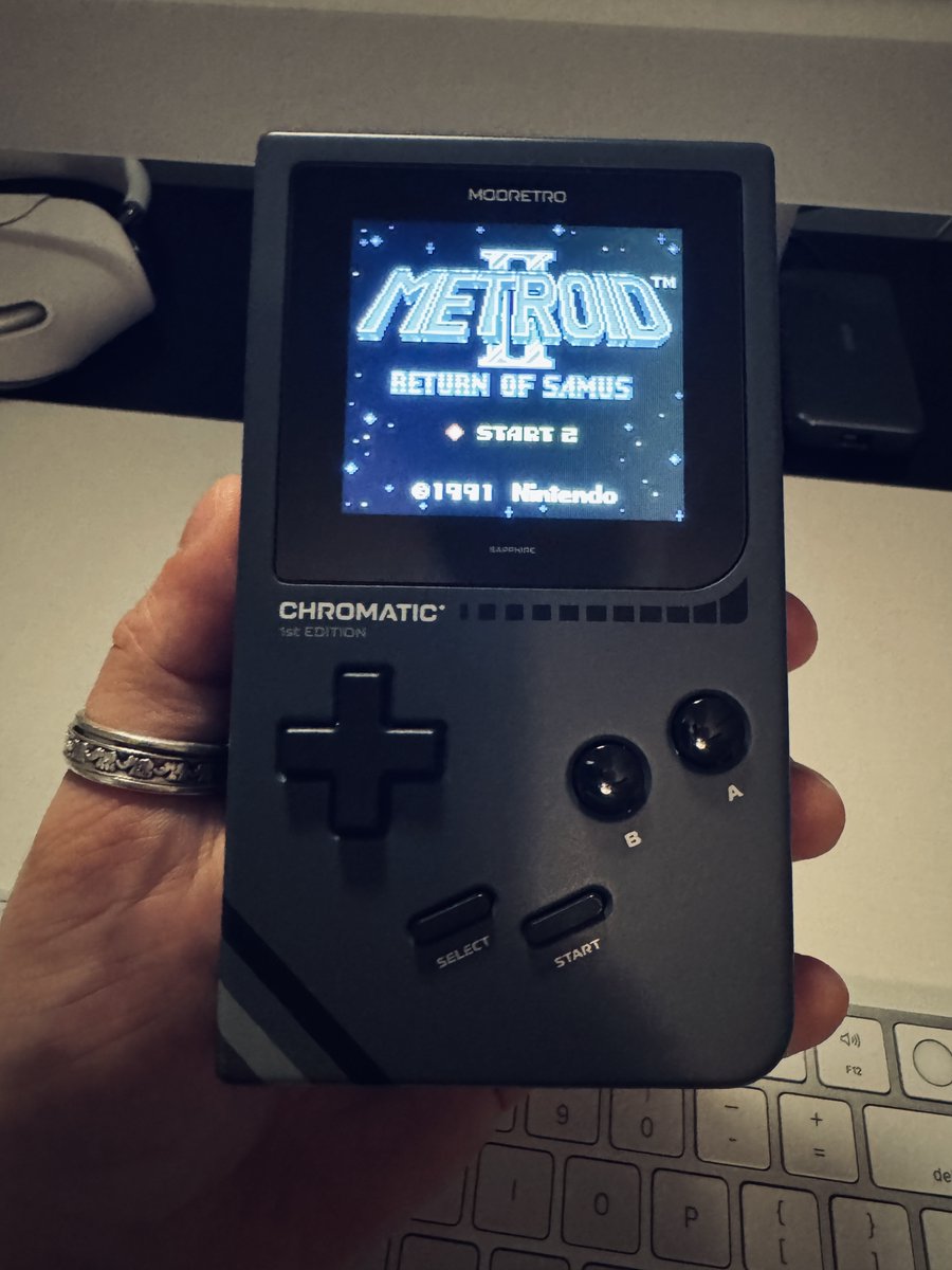 I'll be more active here again starting next week. The break has been nice, but break time is over - there's too much game dev to talk about!

Speaking of that, I've been using my <a href="/modretro/">ModRetro</a> Chromatic and a GB everdrive for some homebrew dev.

Look how awesome Metroid II looks on