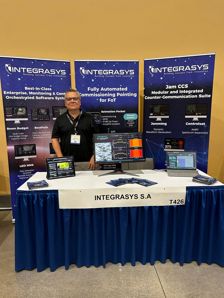 IntegrasysSA's tweet image. 🎯 Thanks to all who visited INTEGRASYS at #TechNetAugusta!
Great to connect and share our satellite solutions. Big thanks to AFCEA for the organization and to Paul Sandoval for representing us!
#AFCEA #DefenseTech #INTEGRASYS