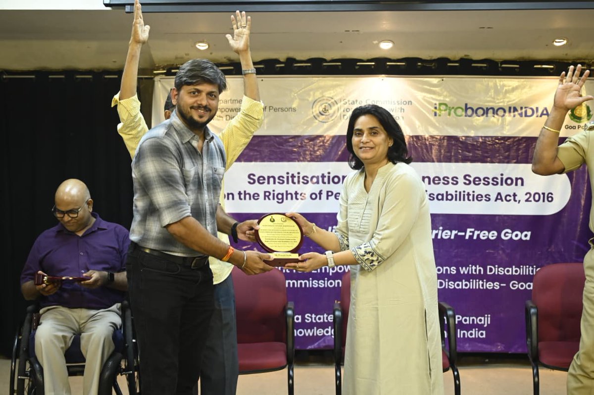 At the concluding session of the four-day workshop on Inclusive policing, awareness and sensitisation of police towards persons with disability(PswD) today in Panaji, responding to the issues flagged by me as resource person earlier in the context of effective implementation of