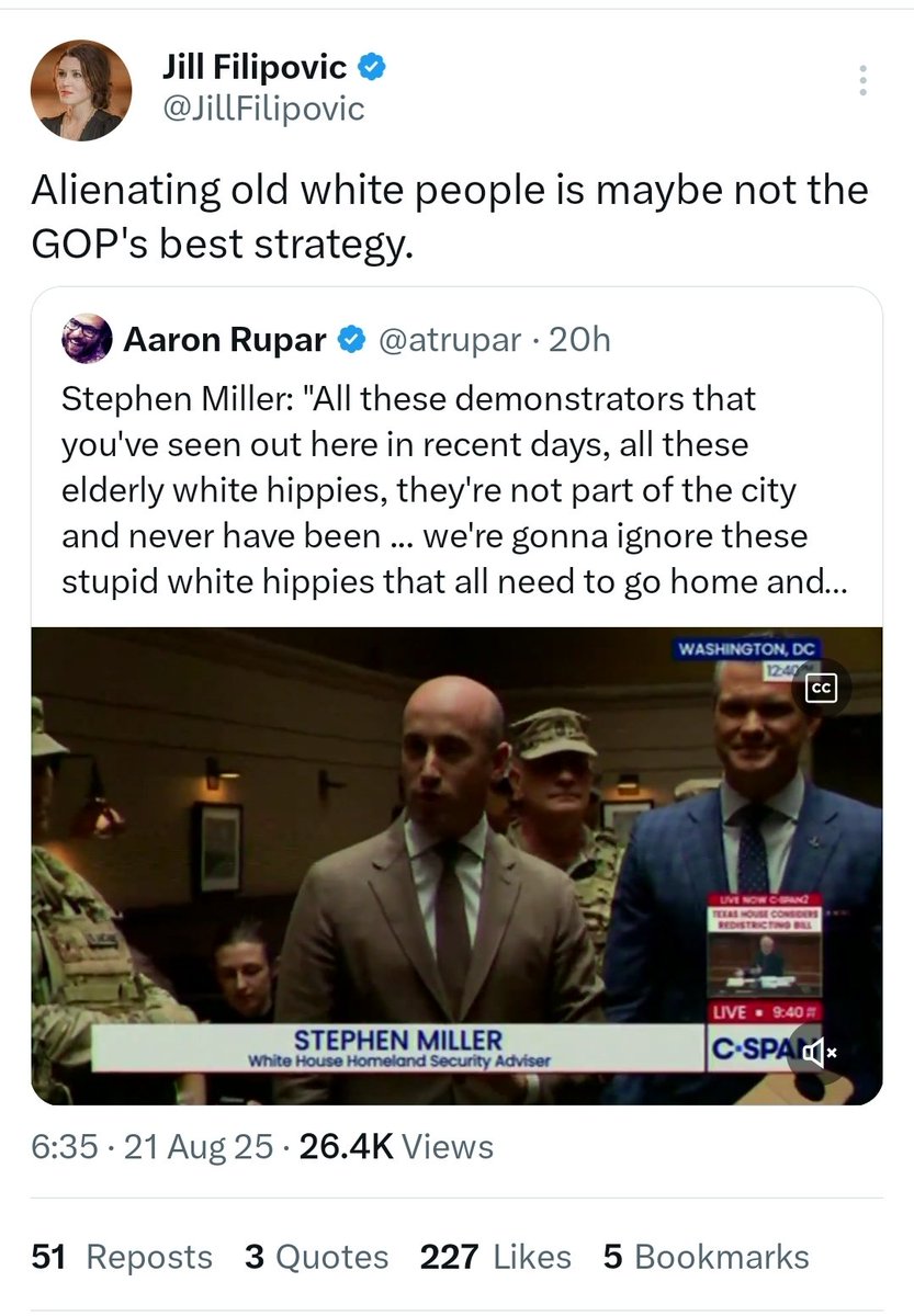 the smirking complacency here...