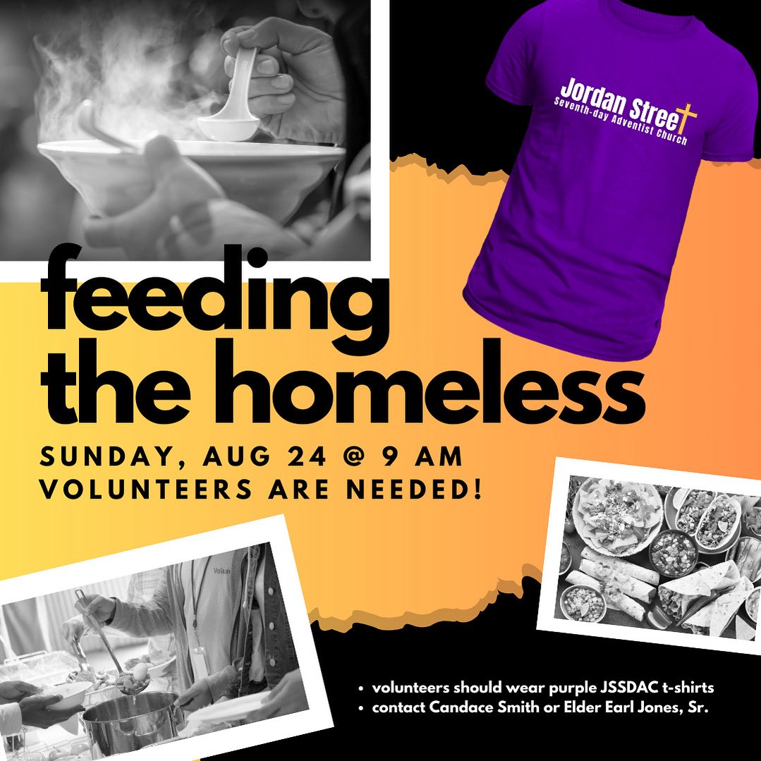 JSSDAC's tweet image. 🍲 🍽️ 🥘 

💥 VOLUNTEERS ARE NEEDED TO COOK &amp;amp; SERVE!

💥 We were able to distribute 267 meals in July!!!!

💥 The Food Pantry can supply chicken breasts, wings, ground beef, noodles, pasta, and tomato sauce!

💥 Contact Candace Smith, or Elder Jones, Sr. 
before Sabbath, 8/23.