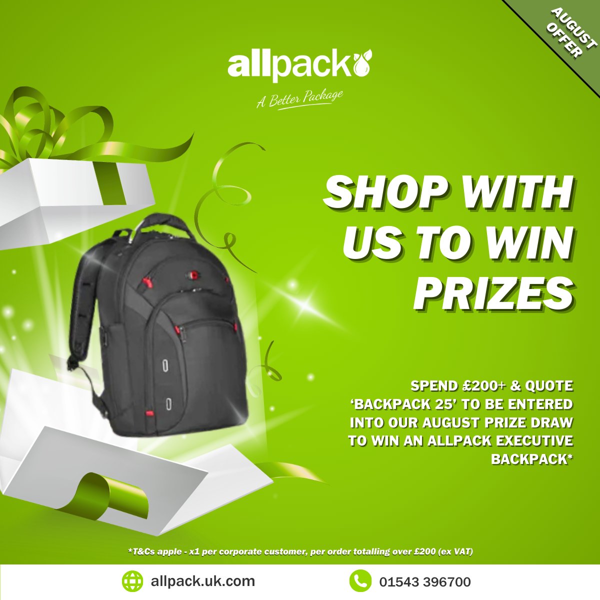 🎒 Win an Allpack Executive Backpack!

Spend £200+ this August &amp; quote ‘backpack 25’ at checkout to enter our prize draw.

Perfect for workdays &amp; commutes Don’t miss out!

🔗 Shop now: hubs.ly/Q03DQytz0

*T&amp;Cs apply. See our website for more details: hubs.ly/Q03DQB2h0