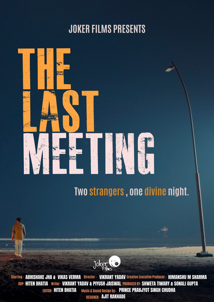 LakshmiRIyer's tweet photo. ✨ Presenting…
The Last Meeting — Two strangers. One divine night. 🌙

A fleeting encounter, a timeless connection.
Sometimes the universe brings souls together — just once, just enough.
This Ganesh Chaturthi, witness a story of faith, chance, and magic.

🎞️ Poster out now.
The journey begins. Only on YouTube.

🎬 Directed by Vikrant Yadav
🎨 Creatively Produced by Himanshu M Sharma
💡 A Joker Films production

#TheLastMeeting #ShortFilm2025 #PosterOutNow #GaneshChaturthiSpecial #JokerFilms #SoulfulCinema #FIRSTLOOK