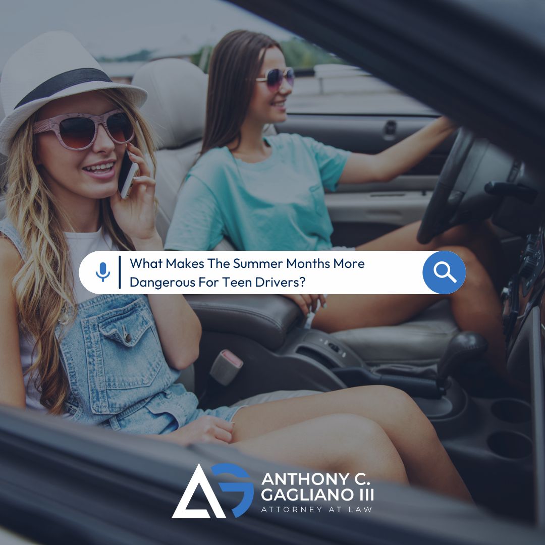 Summer break means more teen drivers on the road, and a higher risk of accidents. ☀️ 

From speeding to distracted driving, even good teens face risks.

Learn how to keep your family safer on the road this season 🔗 bit.ly/45nWTZr #safedriving #caraccidentattorney