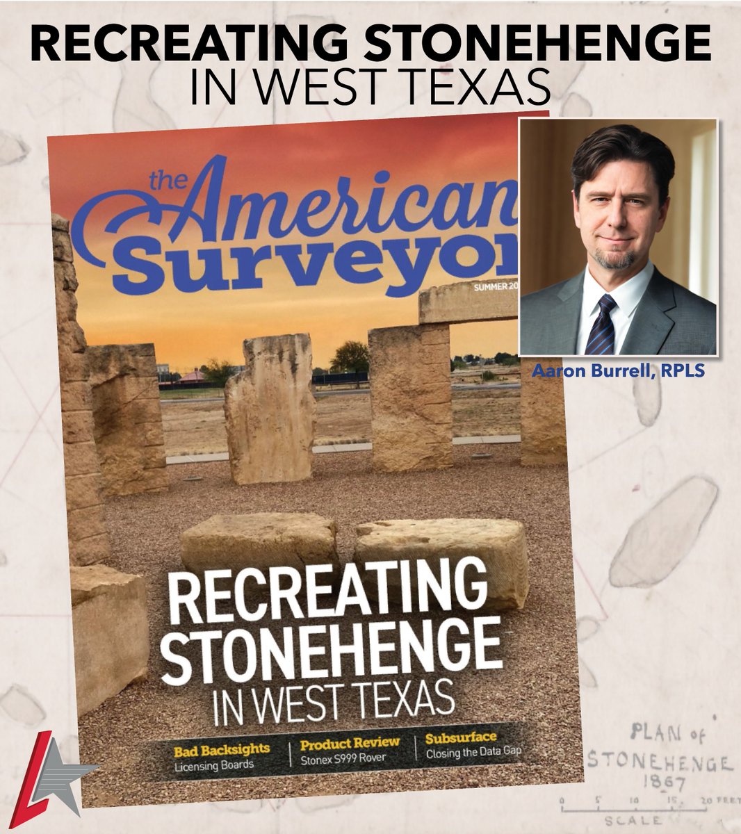 Surveying history + modern precision = Stonehenge in Texas.

Our own Aaron Burrell, RPLS, is featured in American Surveyor for his work bringing a full-scale Stonehenge replica to life at UTPB.

Read the story: amerisurv.com/wp-content/upl…

#StonehengeReplica #Surveying #LambStar