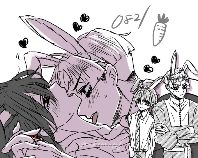 ⚠️微おセンシティブ
白兎くんと黒兎ちゃん

ロロ監♀
※顔あり監 