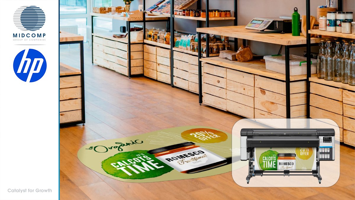 MidcompOfficial's tweet image. FLOOR GRAPHICS THAT STOP PEOPLE IN THEIR TRACKS
@HP Latex 630 + instant-dry Latex inks = print, cut &amp;amp; laminate fast. Use an R-rated anti-slip overlaminate for safety. Request pricing or samples midcomp.co.za/hp-latex-630-p…
#HPLatex630 #FloorGraphics #LargeFormatPrinting