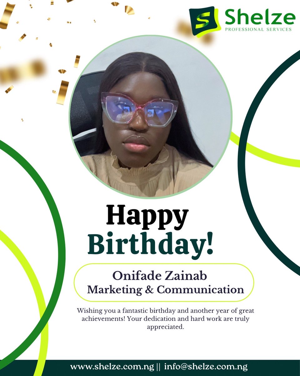 shelzeps's tweet photo. 🎉✨ Happy Birthday, Zainab! 🥳🎂

Your cheerful spirit and selflessness light up our workplace, and we’re so grateful to have you as part of the Shelze family. 💛

Wishing you a year filled with joy, success, and beautiful surprises💕

We love you🤗 https://t.co/dPkialurZU