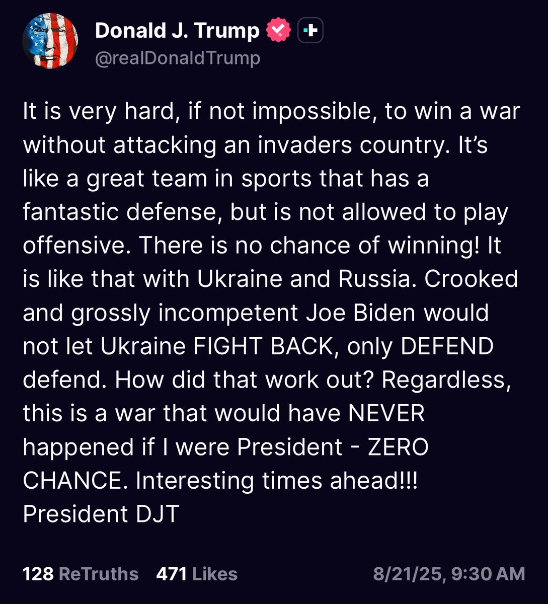 📉KOBEISSI: Trump: "L'Ucraina non può vincere la guerra contro la Russia senza il supporto di Biden"
