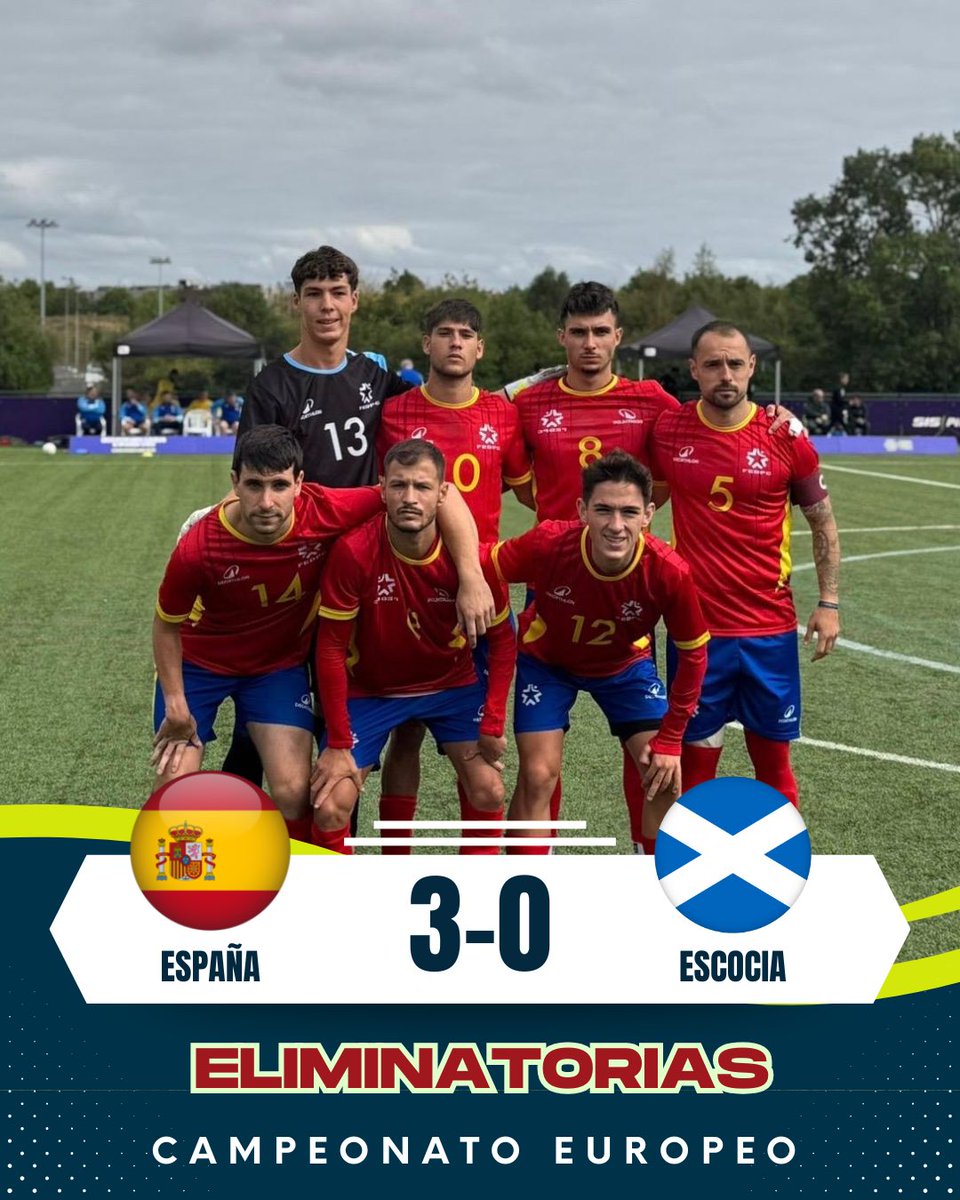 🙅🏼‍♂️¡LUCHAREMOS POR EL QUINTO PUESTO!

🇪🇸 3-0 Escocia 🏴󠁧󠁢󠁳󠁣󠁴󠁿

✅El combinado de Aitor Ariño volvió a la SENDA de la VICTORIA ante Escocia y se jugará la quinta plaza ante Irlanda 

⚽️⚽️ Yerik
⚽️ Víctor Varea

#TeamEsp🇪🇸