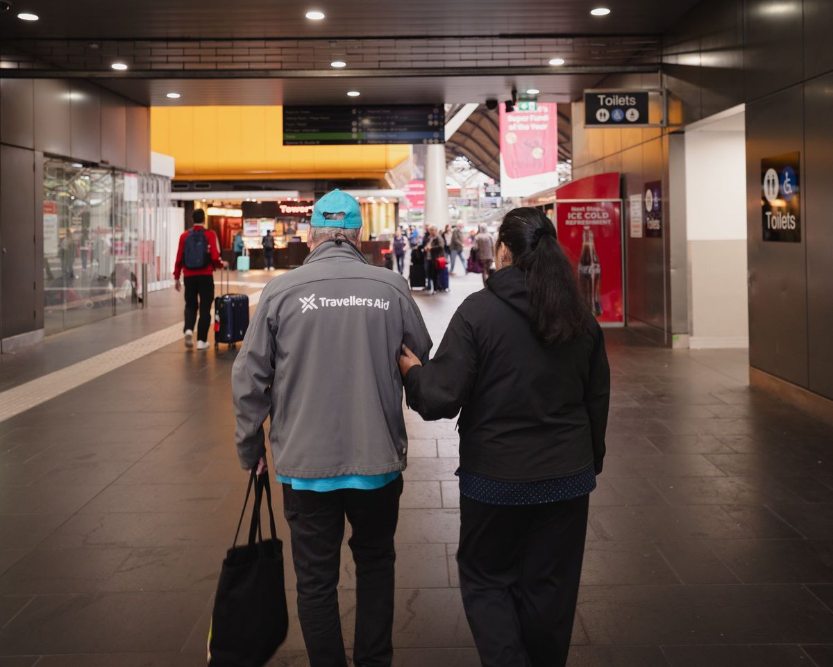 Whether you have a disability, mobility impairment  or are unsure about using public transport, our trained companion service volunteers will be with you along the way.

To book;
Call 1300 700 399 
Online at travellersaid.org.au/book-a-service…