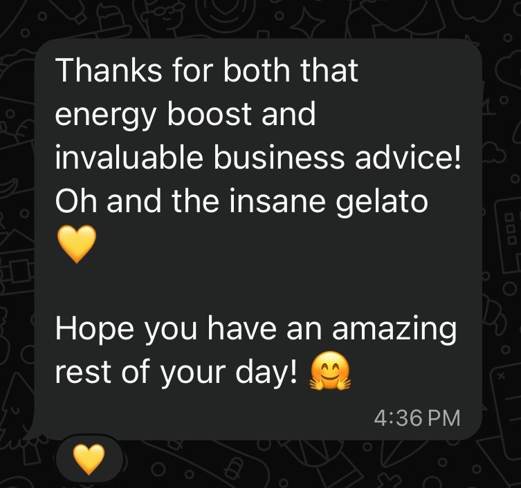 My clients get only the best smoothest Italian style service.

You don’t get testimonials like this.