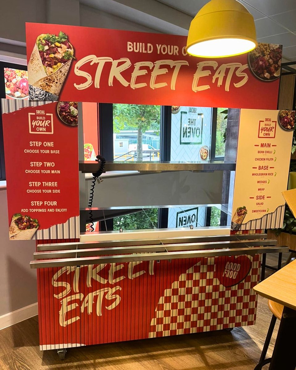 ColourStudiosUK's tweet photo. Fresh out of The Oven🍴🔥

We teamed up with Apetito to cook up bold branding: built-up lettering, a bespoke Hot to Go counter, and a street eats cart with serious flavour.

📞01761 431 300
✉️sales@colourstudios.co.uk

#ColourStudios #Apetito #HotToGo #StreetEats https://t.co/4qShnSMjyU
