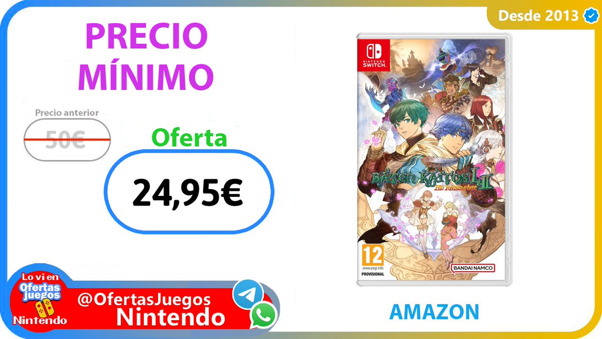 💚⬇️ Baten Kaitos I &amp; II HD Remaster
BAJONAZO SUPREMO a solo 24,99€, precio mínimo

🟣  amzn.to/3RNZOn0