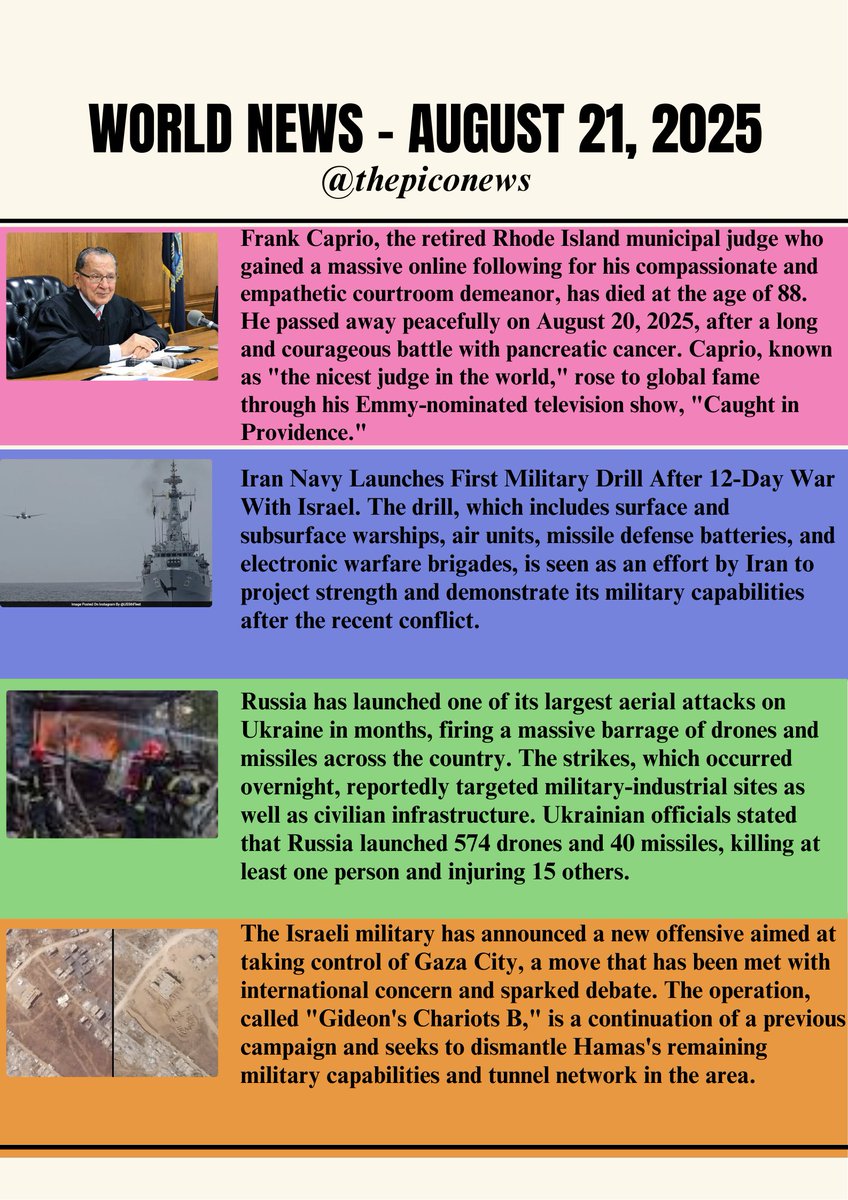 ThePicoNews's tweet photo. #worldnews #FrankCaprio #nicestjudgeintheworld #iran #militarydrill #UkraineRussianWar #aerialattack #GazaCity #gideonschariotsb https://t.co/xBm1ShVCb3