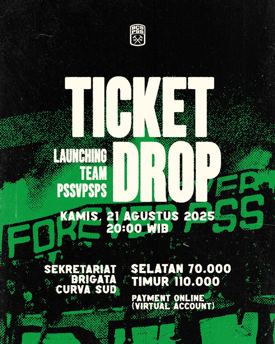 Brigata Curva Sud (@bcsxpss_1976) on Twitter photo Info tiket launching team PSS vs PSPS esok hari. Sori admine keturon, bakule wes bakulan ket jam 8 mau sakjane hehe.
Monggo manfaatkan selagi ada, langsung mawon diserang. 🏄🏻♂️ Info tiket launching team PSS vs PSPS esok hari. Sori admine keturon, bakule wes bakulan ket jam 8 mau sakjane hehe.
Monggo manfaatkan selagi ada, langsung mawon diserang. 🏄🏻♂️