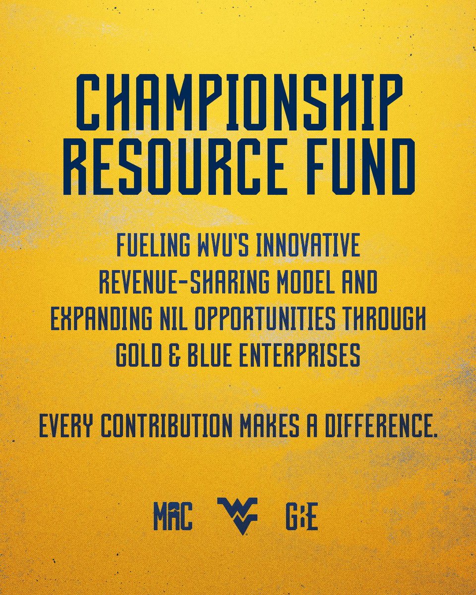 Fueling the future through Gold &amp; Blue Enterprises.

Country Roads Trust memberships are transitioning to the 𝗖𝗵𝗮𝗺𝗽𝗶𝗼𝗻𝘀𝗵𝗶𝗽 𝗥𝗲𝘀𝗼𝘂𝗿𝗰𝗲 𝗙𝘂𝗻𝗱 — the next step in powering NIL and competitive excellence at WVU.

🔗 tinyurl.com/27uanqzl