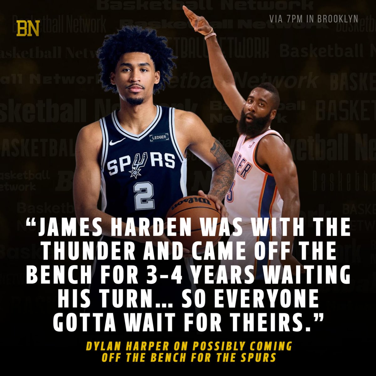 Dylan Harper draws inspiration from James Harden’s early career, stressing the importance of patience in earning one’s time to shine.

The mindset 👏💯
(via 7PM in Brooklyn)