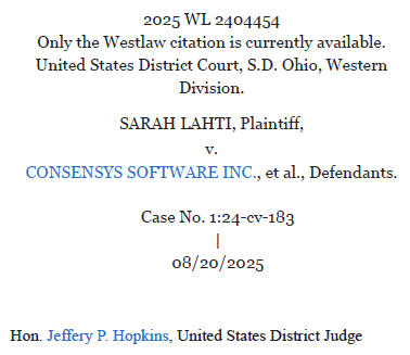 frohock_c's tweet photo. I'm honored to be cited in this thoughtful opinion from the S.D. Ohio, especially as the Court articulates the risks of #AI and praises "the skill, carefulness, and creativity" of lawyering. @PennStLRev https://t.co/vKXcfcRMz7