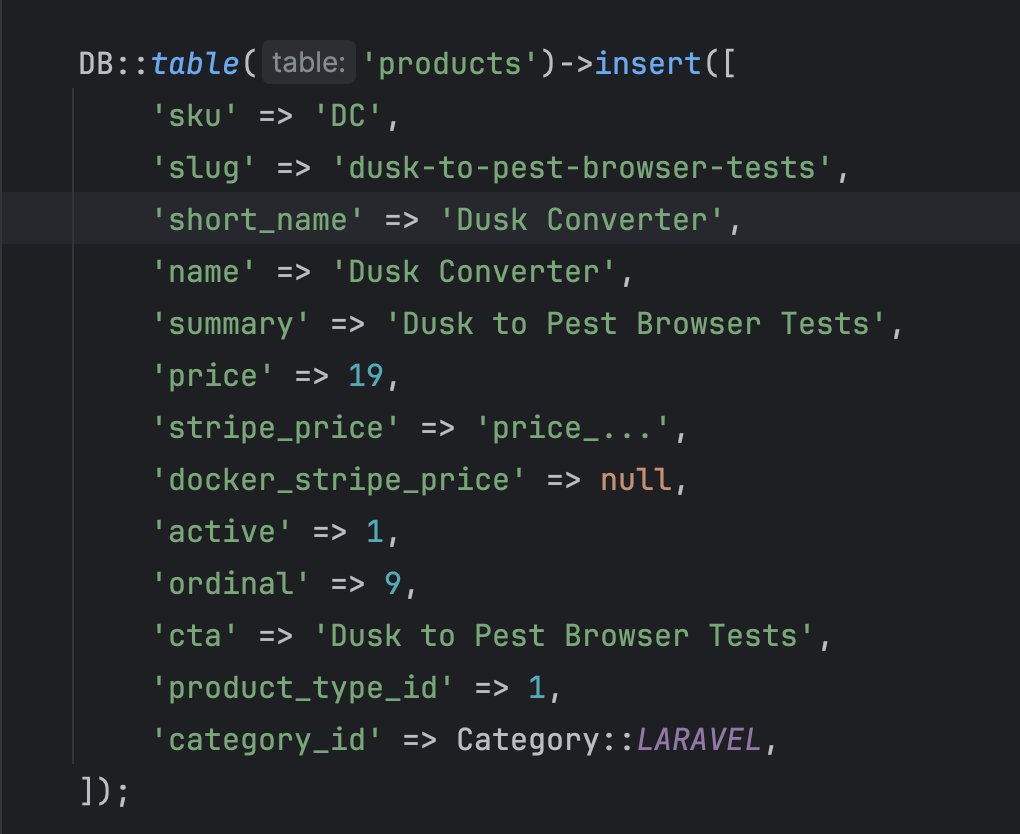 laravelshift's tweet image. Preparing the Dusk Converter for beta release…