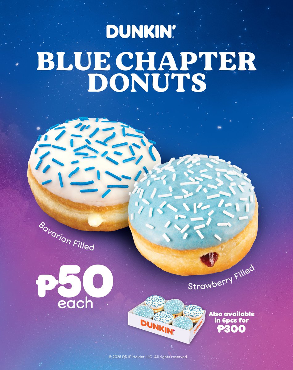 Let’s turn the page TOGETHER with D’ New Blue Chapter donuts 🫰🏼 #DunkinPHBlueChapter