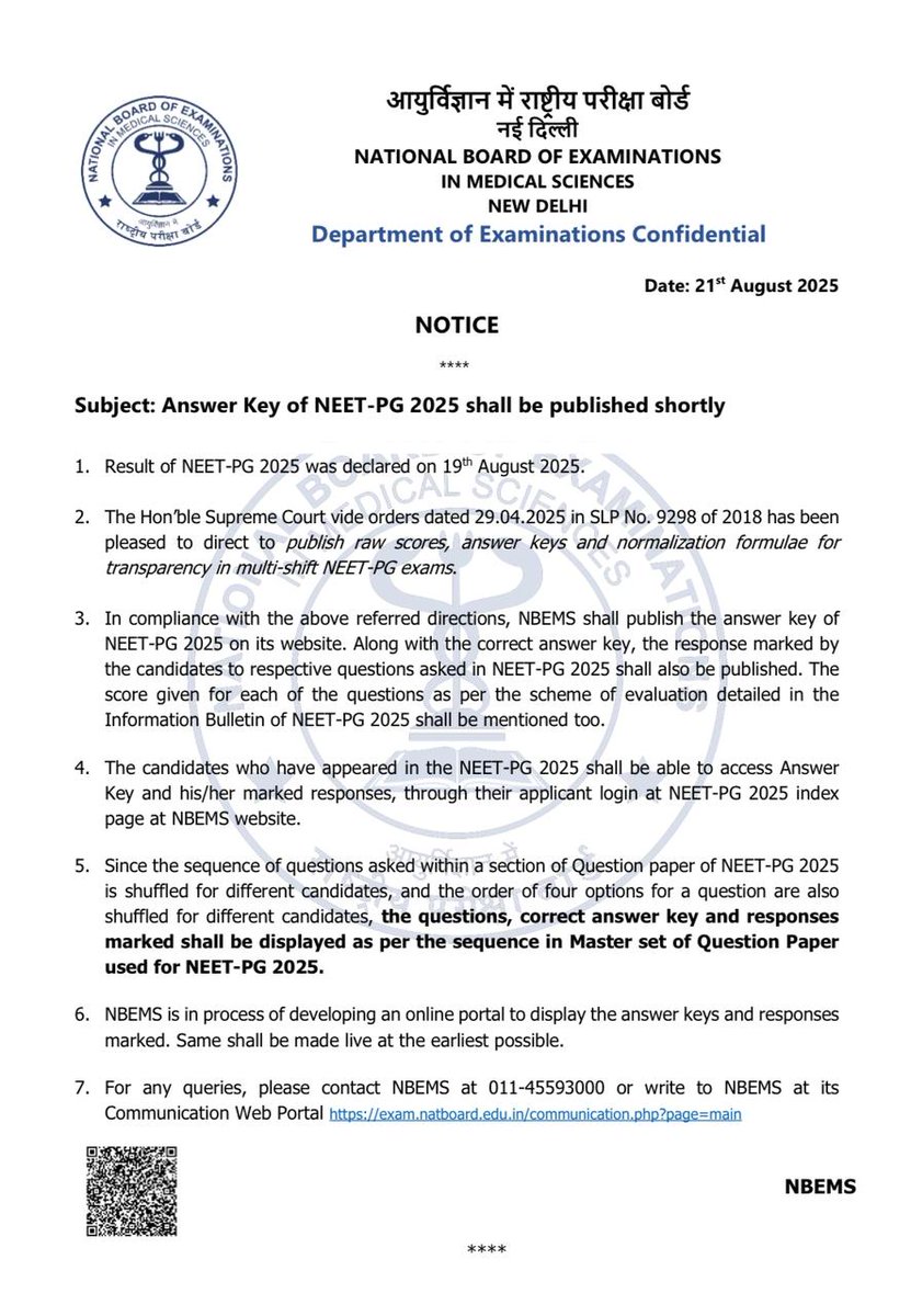 dr_singh09's tweet image. Answer key &amp;amp; marked response published shortly by NBE
#NEETPG2025 #NEETPGMARKSDISCREPANCY #neetpgresult2025 #medtwittter