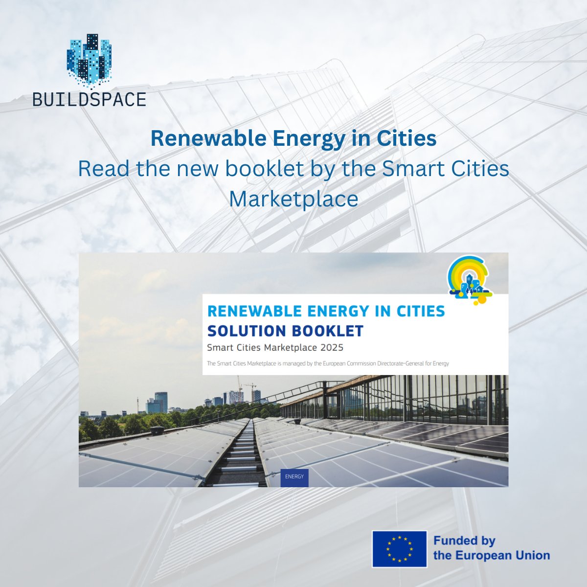 BUILDSPACE_EU's tweet image. 🌍 Cities are key to a climate-neutral EU.  The #SmartCities Marketplace just launched Renewable Energy in Cities, a guide on solar, wind, geothermal, hydrogen &amp;amp; more, plus case studies + funding tips.  

📖 smart-cities-marketplace.ec.europa.eu/insights/solut… #RenewableEnergy 

#EnergyTransition