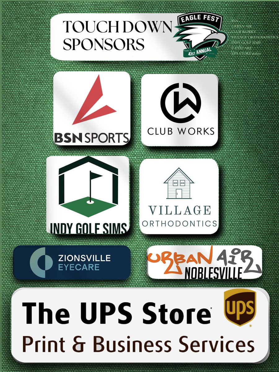 ZCSeagles's tweet photo. Thank you to all of our 41st Annual Eagle Fest sponsors!! https://t.co/2Bi545reJs