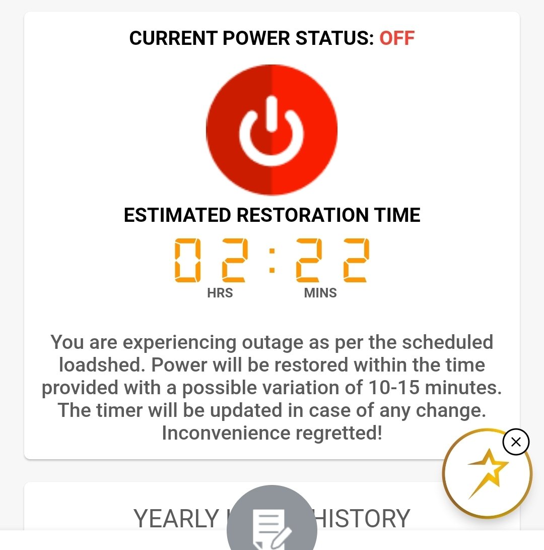 Farhan106's tweet photo. @KElectricPk @NEPRA5 Thanks for the reply. But again the power is off and the app is showing it as "SCHEDULED LOAD SHEDDING". Please confirm is a load shedding or a TECHNICAL FAULT!! https://t.co/u5UOLJY63H