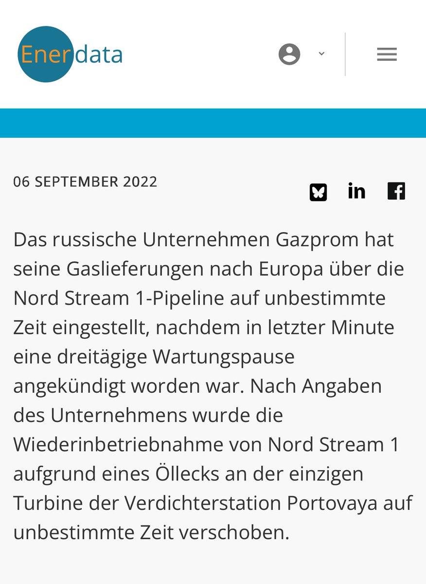 Andy G. (@derandyg) on Twitter photo <a href="/JulianRoepcke/">Julian Röpcke🇺🇦</a> Warum nicht den Rest auch posten? Und dann war da noch die Sache mit der durch Kanada und EU „blockierten“ Turbine.
Der Vollständigkeit halber. <a href="/JulianRoepcke/">Julian Röpcke🇺🇦</a> Warum nicht den Rest auch posten? Und dann war da noch die Sache mit der durch Kanada und EU „blockierten“ Turbine.
Der Vollständigkeit halber.