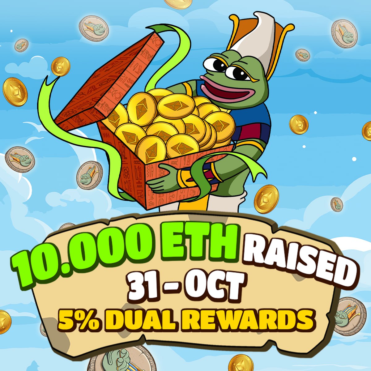 crypto_matt2017's tweet image. Just vibing with Pepe Ascension ($PEAP) – memecoin energy on another level! 🐸

Every day you wait = less profit.
⏳Mark it: Oct 31 – $PEAP hits top exchanges 🐸
💸 Up to 15% $PEAP bonus
💎 5% of 10K ETH shared with holders
🚫 0% launch tax

dyor