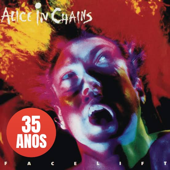 Em 21 de agosto de 1990, há exatos 35 anos, o <a href="/AliceInChains/">Alice in Chains</a> lançava "Facelift", seu poderoso disco de estreia!