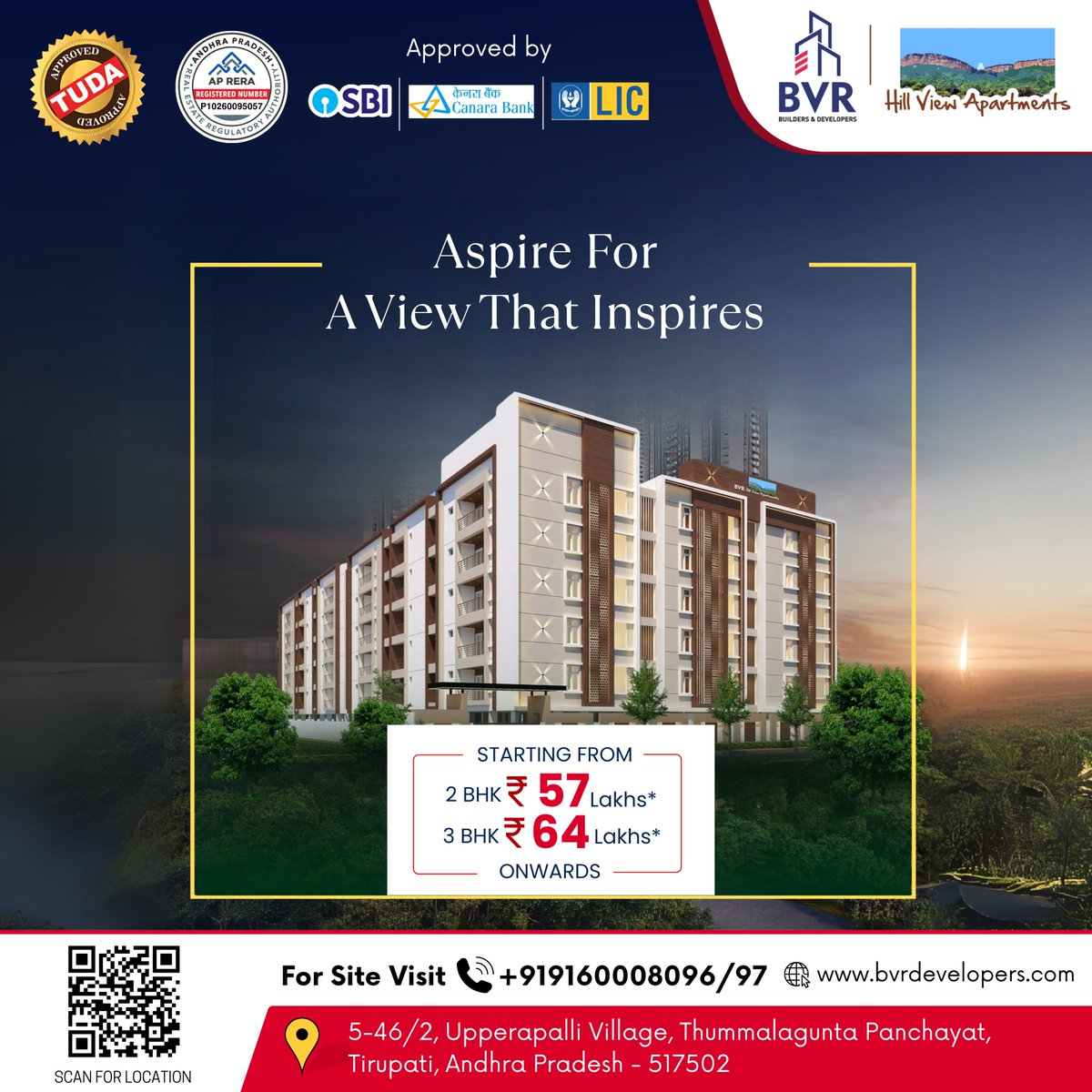 BVRDevelopers's tweet photo. 𝐁𝐕𝐑 𝐇𝐢𝐥𝐥 𝐕𝐢𝐞𝐰 𝐀𝐩𝐚𝐫𝐭𝐦𝐞𝐧𝐭𝐬  𝟐 &amp; 𝟑 𝐁𝐇𝐊 𝐋𝐮𝐱𝐮𝐫𝐲 𝐇𝐨𝐦𝐞𝐬 
📞 : +919160008096/97
🌐 𝐖𝐞𝐛𝐬𝐢𝐭𝐞: https://t.co/cgXRBJurJs m
📍 𝐀𝐝𝐝𝐫𝐞𝐬𝐬: BVR Builders &amp; Developers, 5-46/2, Upperapalli Village, Thummalagunta Panchayat, Tirupati
 #2bhk #3bhk https://t.co/dORtoAGiPq