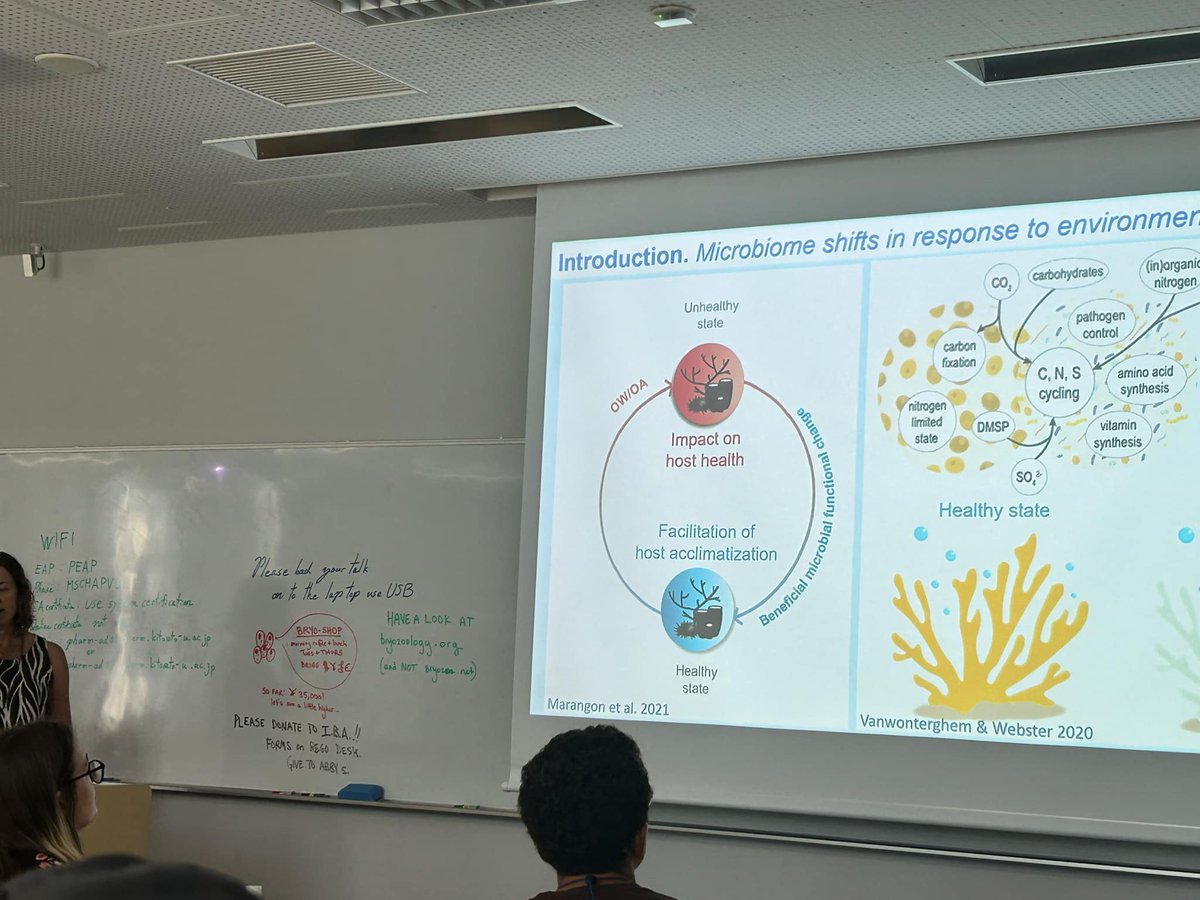 Marine calcifiers (@marcalcifiers) on Twitter photo Today <a href="/BlancaFiguerola/">Blanca Figuerola</a> was giving a talk on the impact of an extreme marine heatwave in the microbiome composition of a Mediterranean bryozoan at the International Bryozoology Association conference in Tokyo. Stay tuned as the study will be soon published! <a href="/Bryozoology/">International Bryozoology Association</a> #Bryozoa Today <a href="/BlancaFiguerola/">Blanca Figuerola</a> was giving a talk on the impact of an extreme marine heatwave in the microbiome composition of a Mediterranean bryozoan at the International Bryozoology Association conference in Tokyo. Stay tuned as the study will be soon published! <a href="/Bryozoology/">International Bryozoology Association</a> #Bryozoa