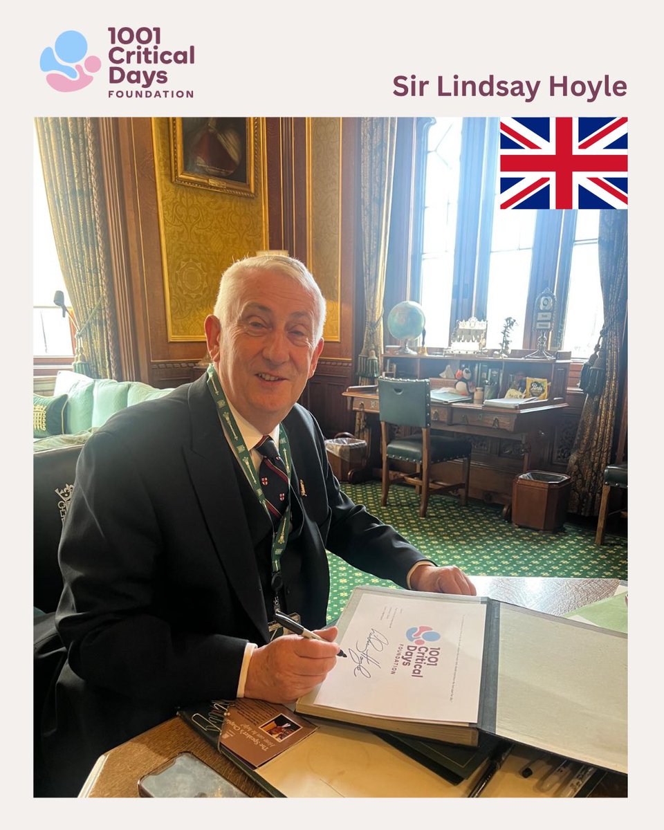 1001 Critical Days Foundation (@1001cdf) on Twitter photo Launching our new series: Declaration of the Day! 👶✨
Each day until 10 Sept we’ll spotlight a parliamentarian who signed the 1001 Critical Days Declaration, reaffirming the belief that every baby deserves the best start in life. 💛
First up: <a href="/LindsayHoyle_MP/">The Rt Hon Sir Lindsay Hoyle MP</a> Launching our new series: Declaration of the Day! 👶✨
Each day until 10 Sept we’ll spotlight a parliamentarian who signed the 1001 Critical Days Declaration, reaffirming the belief that every baby deserves the best start in life. 💛
First up: <a href="/LindsayHoyle_MP/">The Rt Hon Sir Lindsay Hoyle MP</a>