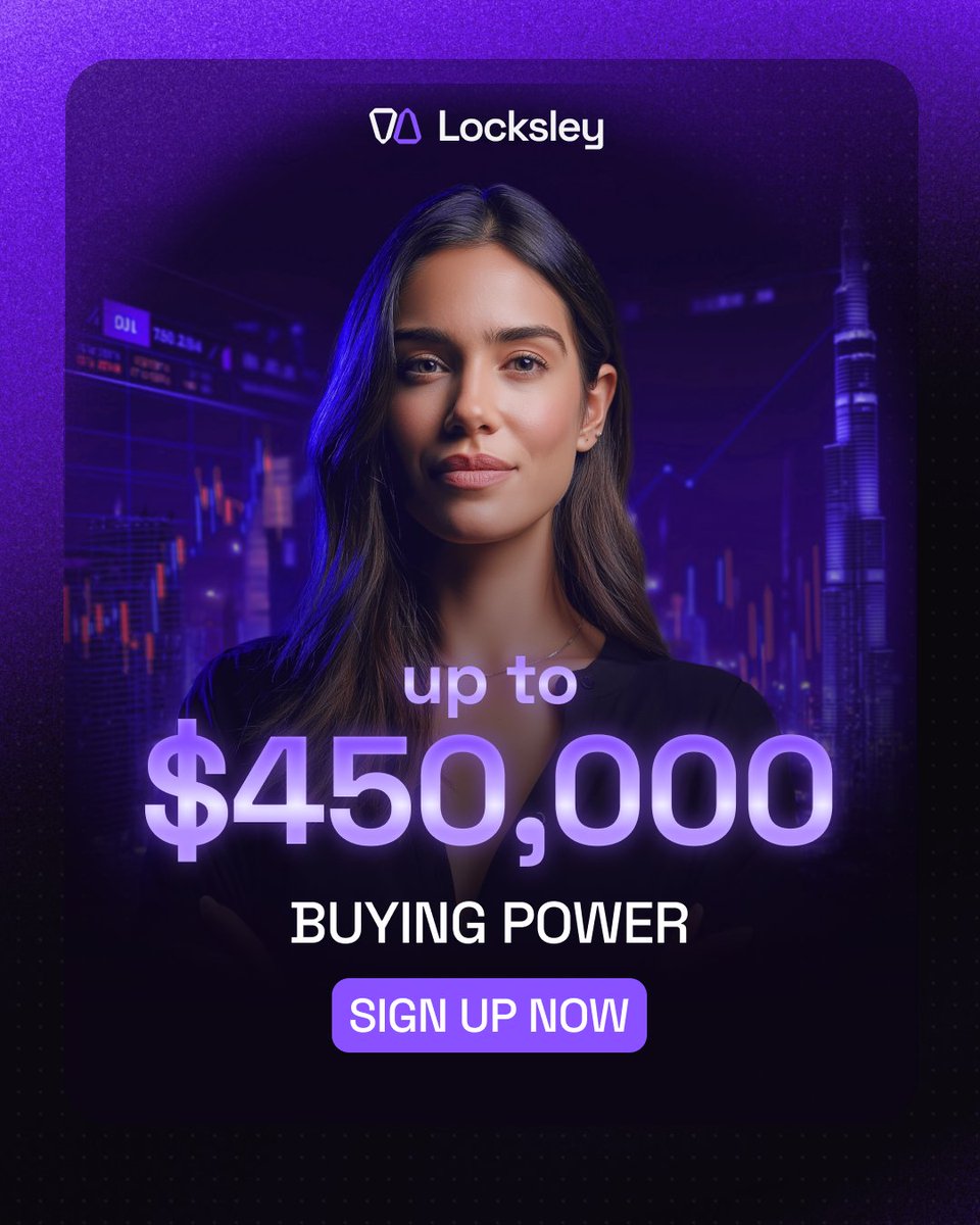 We're funding serious traders⛰️ 

Up to $450,000 𝗕𝘂𝘆𝗶𝗻𝗴 𝗣𝗼𝘄𝗲𝗿

If you think you got what it takes, show us, don't tell us.
Sign up now🔗 locksleytrading.com

#Locksley #GetLocksley