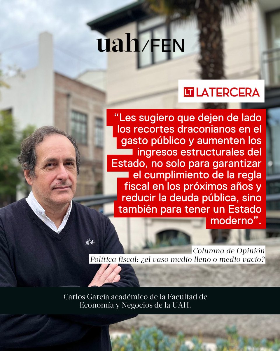 📊💬 ¿Política fiscal en Chile: vaso medio lleno o medio vacío?

En su columna para La Tercera, nuestro académico Carlos J. García (FEN UAH) analiza el panorama fiscal del país con los tropiezos de 2024. 

👉 Lee la columna completa.
