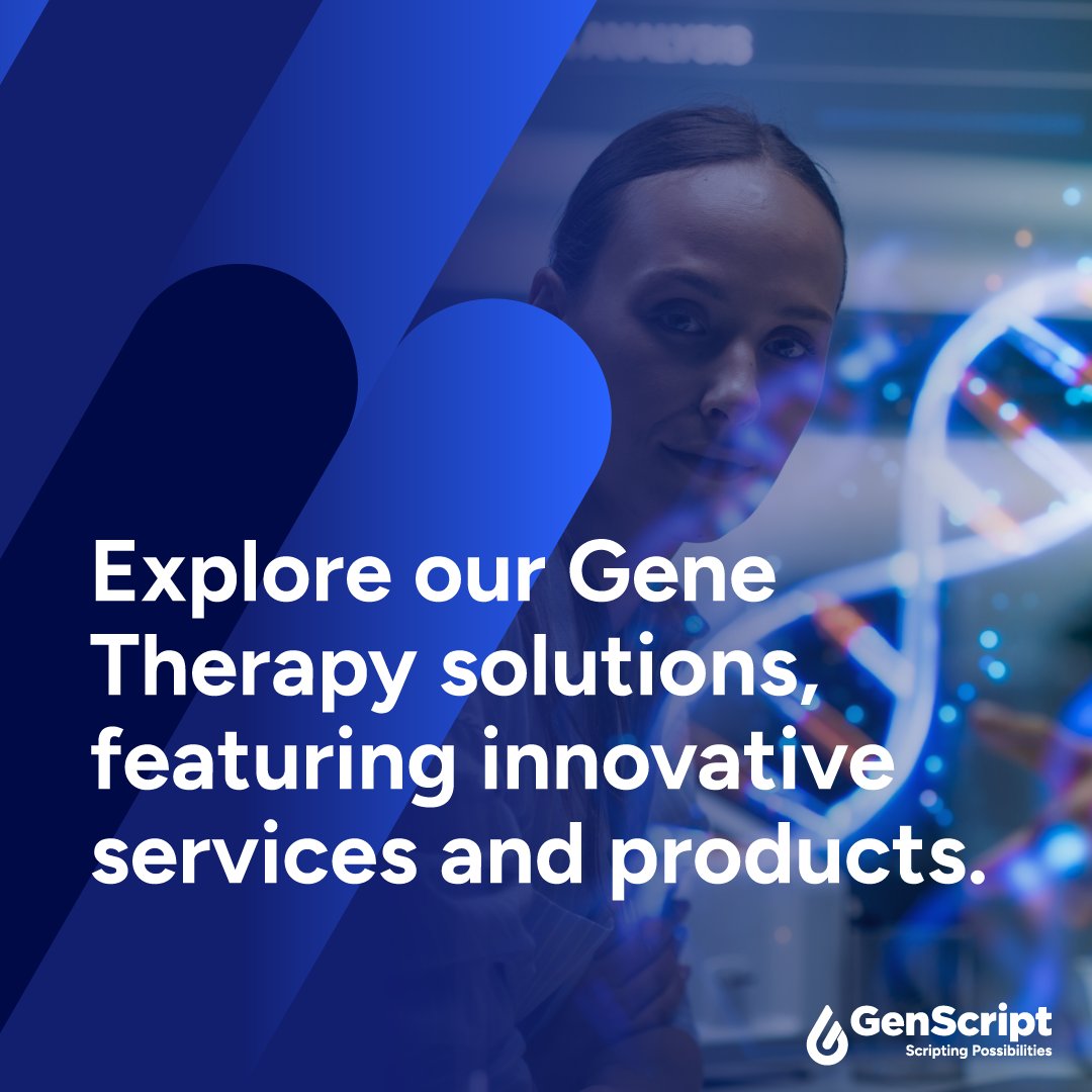 GenScript's tweet image. 🚀 #GenScript provides innovative, integrated, and phase-appropriate solutions for gene therapy. From discovery to delivery, we’re here to help turn groundbreaking science into real-world impact.
Get started: bit.ly/3Hj3FaZ
#GeneTherapy #Biotech #CellAndGeneTherapy