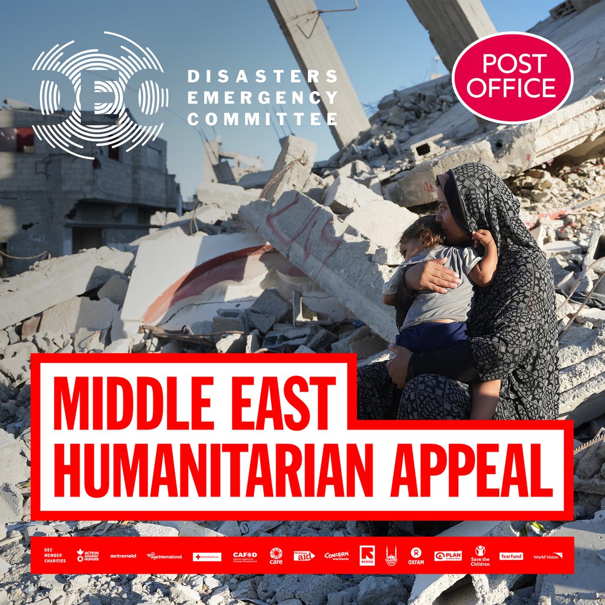 We're proud to support the Disaster Emergency Committee's Middle East Humanitarian Appeal.

You can donate by cash or card at our Post Office branch.