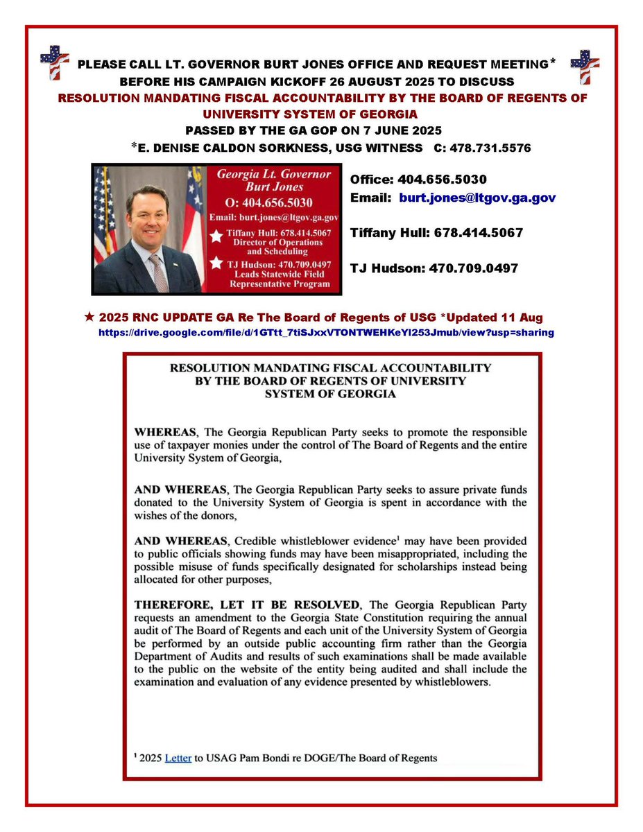 Tucker Carlson stated : “There is nothing more corrupt than Higher Education.” You have been informed for over a decade and done nothing. Your “Actions speak much louder than your campaign promises.”🙏🏻🇺🇸 ★RNC/USAG Bondi/Senator Moore/Board of Regents
 drive.google.com/file/d/1GTtt_7…