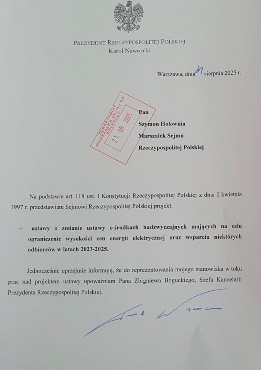 Piotr Müller (@piotrmuller) on Twitter photo Panie <a href="/donaldtusk/">Donald Tusk</a> sprawa jest. Rzeczywiście chcecie ustawy o tańszej energii? Czeka już na Was w Sejmie projekt od Prezydenta <a href="/NawrockiKn/">Karol Nawrocki</a>. Panie <a href="/donaldtusk/">Donald Tusk</a> sprawa jest. Rzeczywiście chcecie ustawy o tańszej energii? Czeka już na Was w Sejmie projekt od Prezydenta <a href="/NawrockiKn/">Karol Nawrocki</a>.