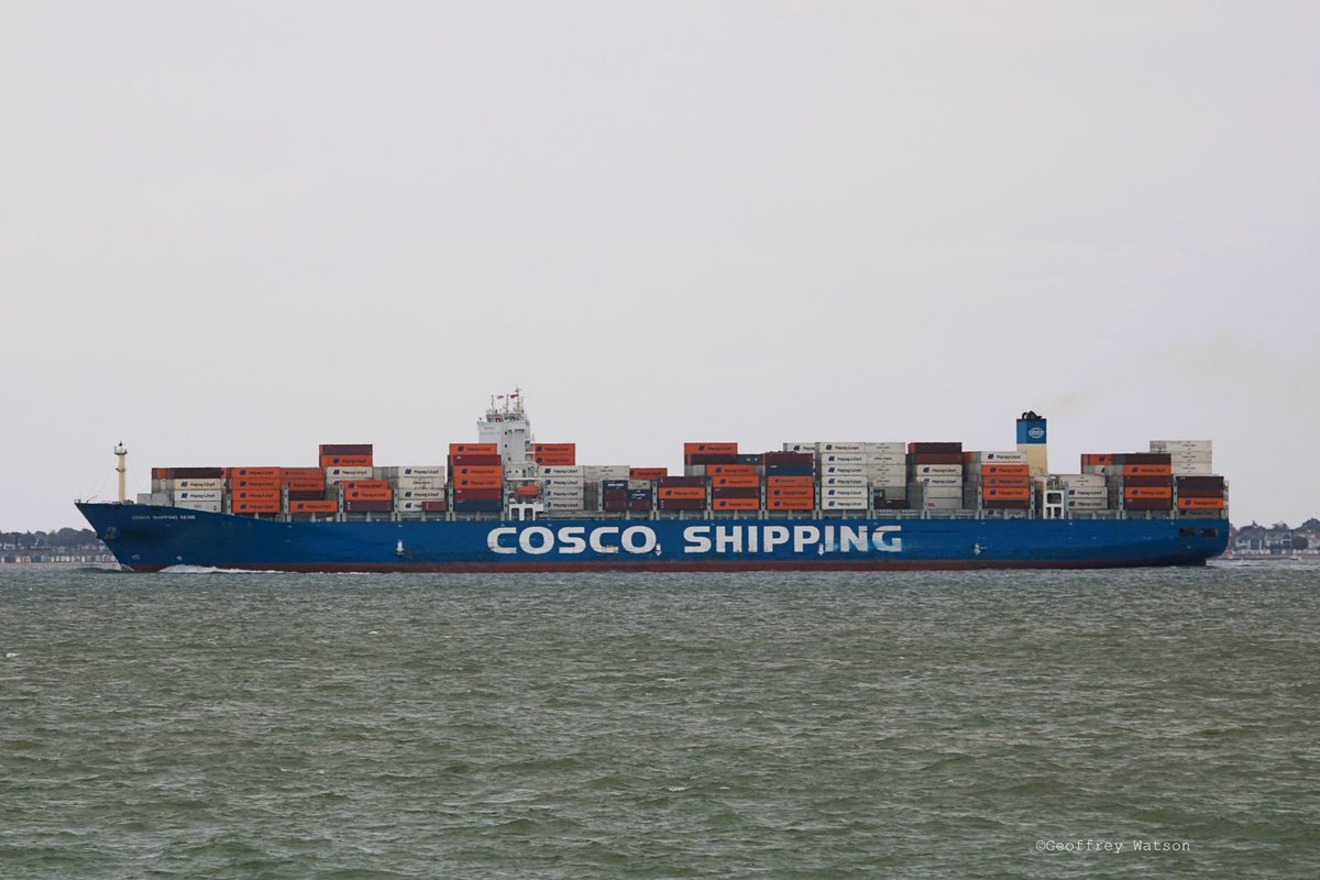 GeoffreyWatson2's tweet image. Cosco Shipping Seine passing Isle of Grain heading to London Gateway.
Built China 2017
94,623GT
IMO 9731949
#containers #cosco #hongkong #china #portoflondon #thames #dpworld #londongateway #marinephotographer #maritme #shipping #Transportation